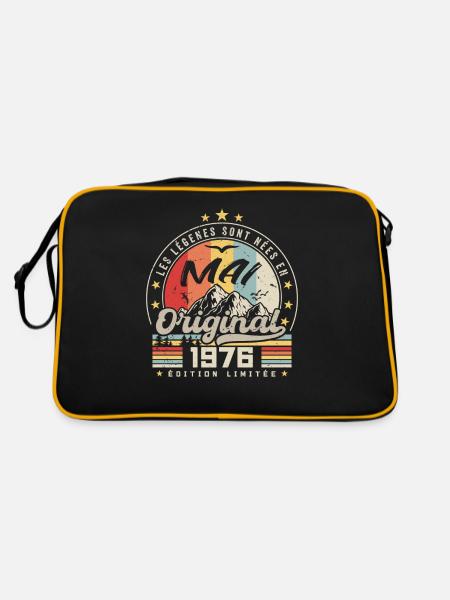 Légendes Mai 1976 Cadeau D'anniversaire Mai 1976 - Sac Retro - noir/or - Dos