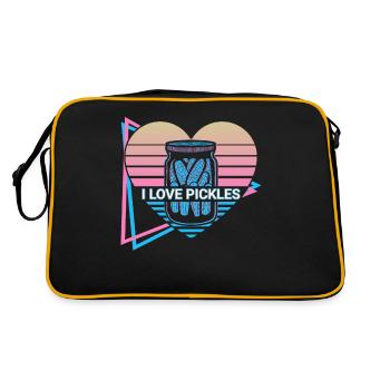 J’aime les cornichons concombre rétro - Sac Retro - noir/or - Dos