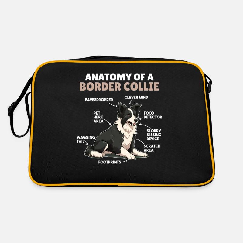 Explication du chien Anatomie d’un Border Collie Sac Retro