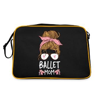 Ballet Dancer Dance Girl Ballerina - Retro Tasche - Schwarz/Gold - Hinten
