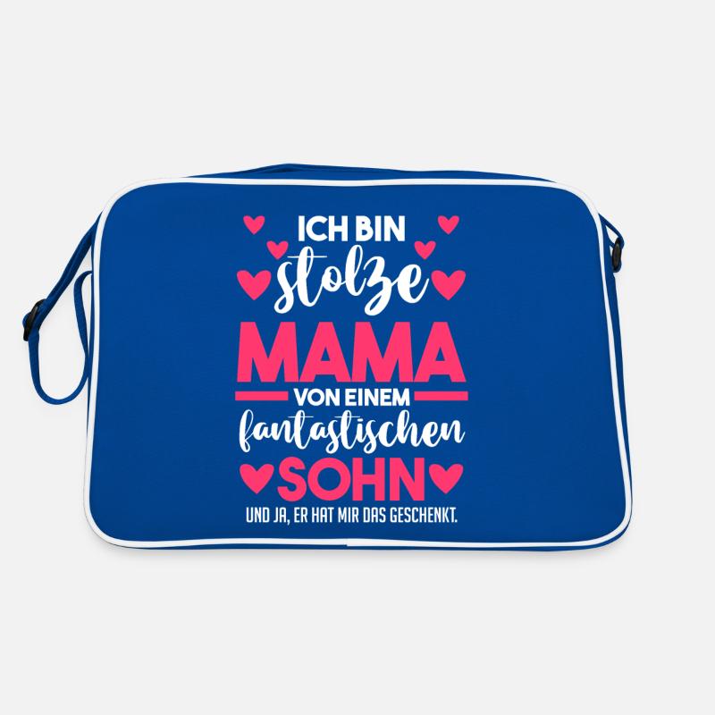 Muttertag Mutter Sohn Mama Retro Tasche