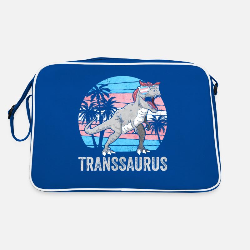 Fierté transgenre Drapeau trans Dinosaure Trex LG Sac Retro