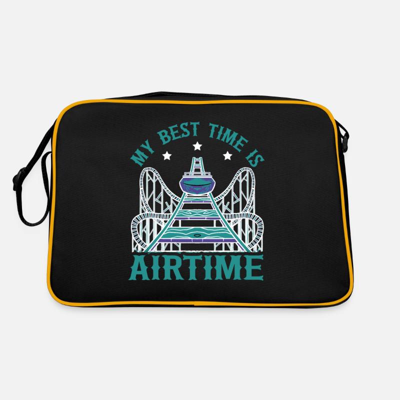My Best Time Is Airtime Roller Coaster Retro Tasche