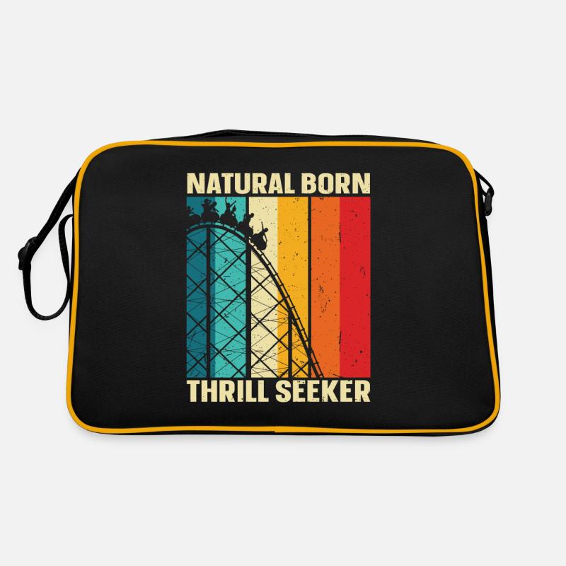 Natural Born Thrill Seeker Roller Coaster Retro Tasche