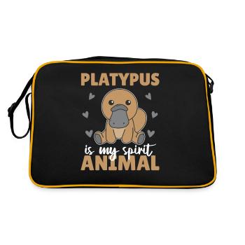 Ornithorynque est mon animal spirituel - ornithorynque mignon - Sac Retro - noir/or - Dos