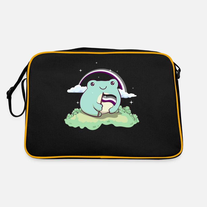 Asexual Pride Ace Flag Cute Frog Subtle LGBTQ Retro Tasche