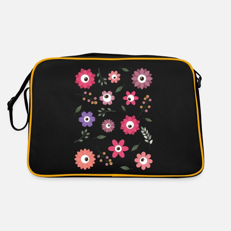 Weirdcore Aesthetic Floral Eyes Pattern Retro Bag