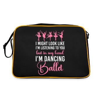 Ballet Danseuse Danse Ballerine - Sac Retro - noir/or - Dos