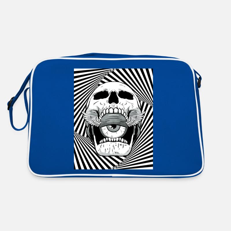 Weirdcore Aesthetic Skull Eyeball Wings Retro Bag