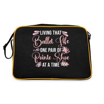Ballet Danseuse Danse Ballerine - Sac Retro - noir/or - Dos