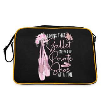 Ballet Danseuse Danse Ballerine - Sac Retro - noir/or - Dos
