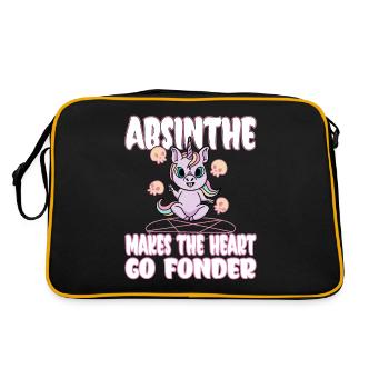 Satan Beelzebub Teufel Gothic Pentagram Mystisch - Retro Tasche - Schwarz/Gold - Hinten