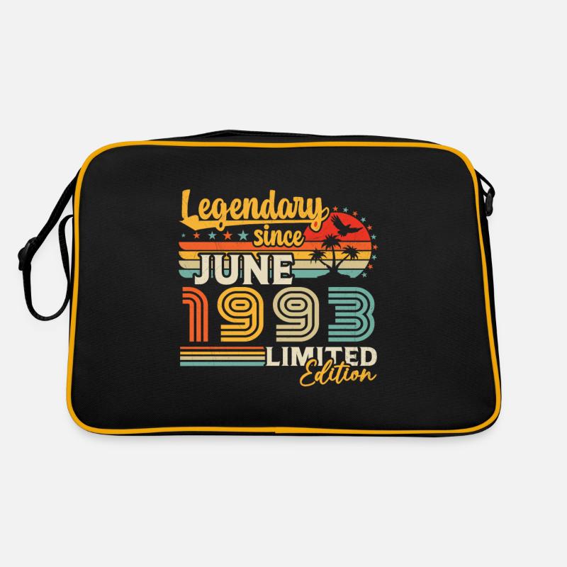 legendär seit Juni 1993 Geburtstagsgeschenk - Retro Tasche - Schwarz/Gold