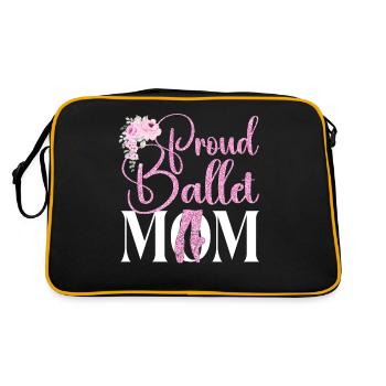 Ballet Dancer Dance Girl Ballerina - Retro Tasche - Schwarz/Gold - Hinten