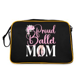 Ballet Dancer Dance Girl Ballerina - Retro Tasche - Schwarz/Gold - Hinten
