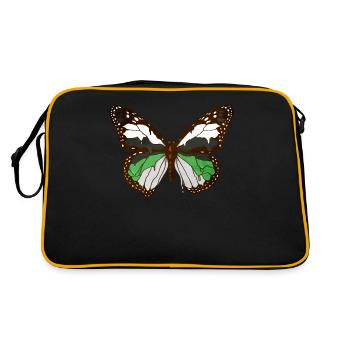 Demiromantic Pride Flag Butterfly Subtle L - Retro Bag - black/gold - Back