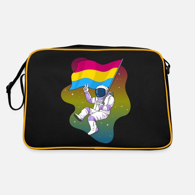 Pansexual Pride Pan Flag Space Astronaut Subtle Retro Bag