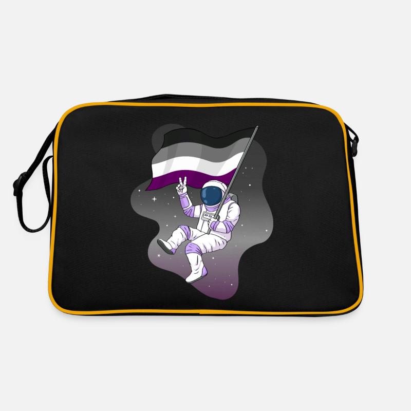 Asexual Pride Ace Flag Space Astronaut Subtle Retro Bag