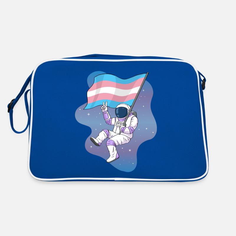 Transgender Pride Trans Flag Space Astronaut Retro Bag