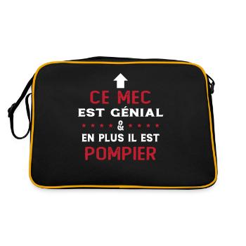 Ce mec est génial cadeau pompier humour - Sac Retro - noir/or - Dos