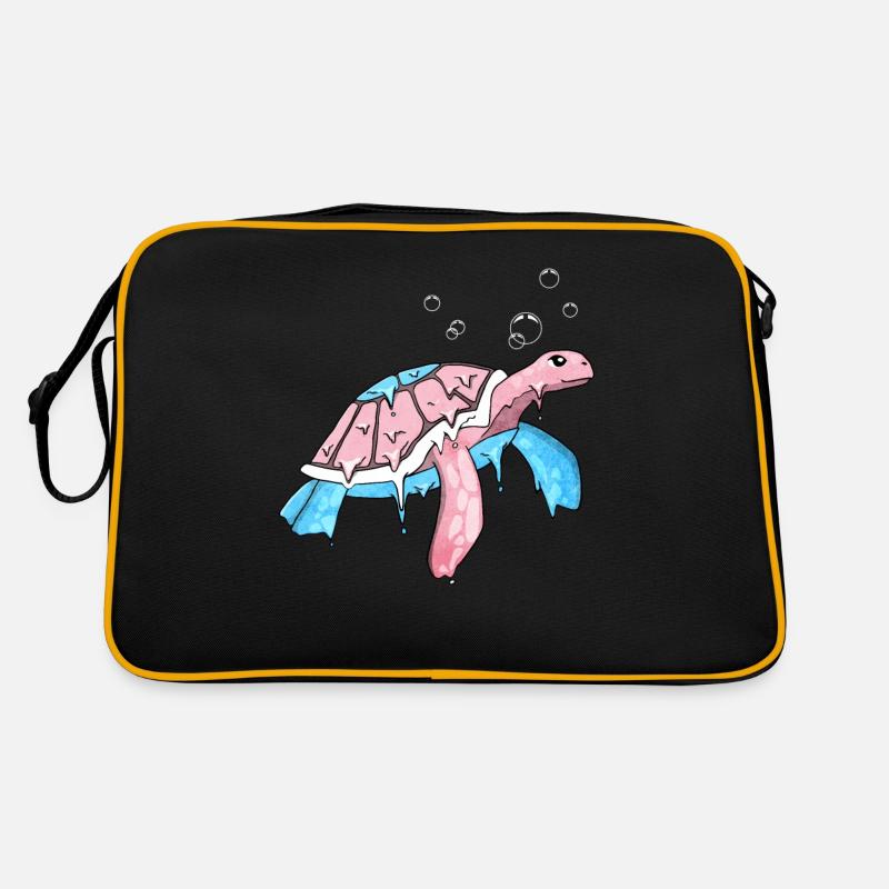 Fierté transgenre Tortue de mer Trans Flag S Sac Retro