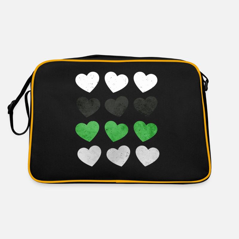 Demiromantic Pride Flag Hearts Subtil LGBTQ Sac Retro