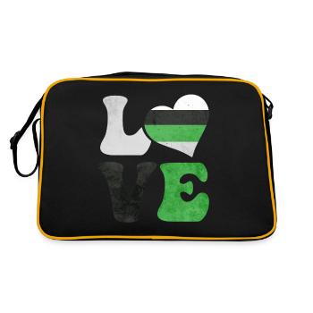 Demiromantique Fierté Flag AMOUR Coeur LGBTQ - Sac Retro - noir/or - Dos