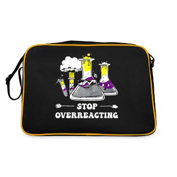 Non-Binary Pride Flag Chemistry Teacher - Retro Bag - black/gold - Back