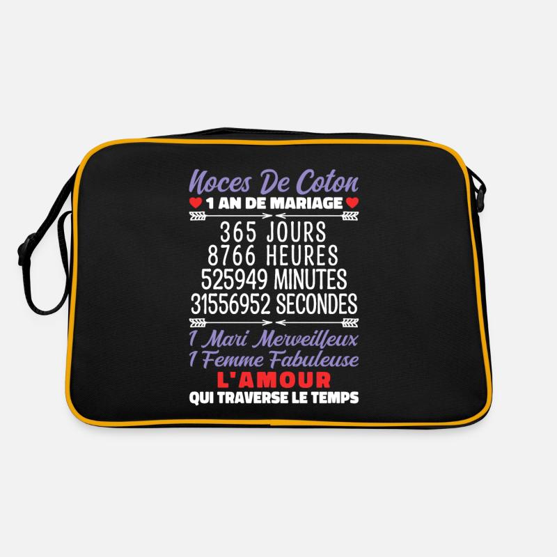 Noces de Coton - Sac Retro - noir/or