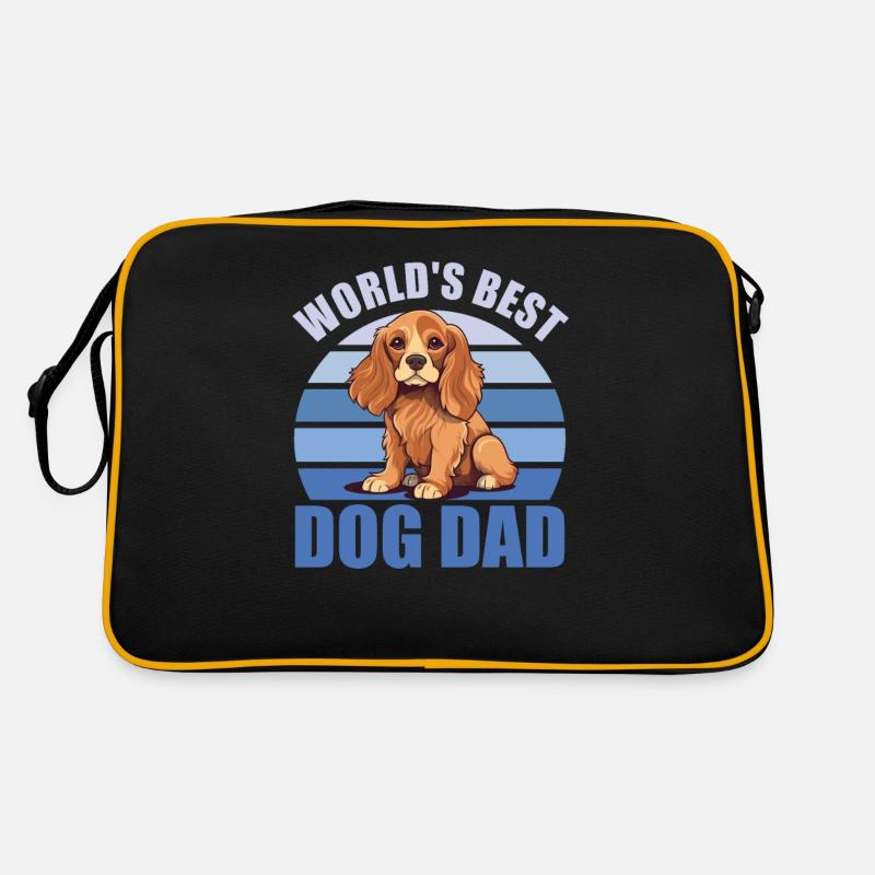 Weltbester Hunde Papa süßer Cocker Spaniel Retro Tasche