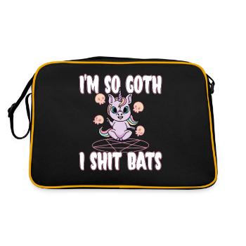 Satan Beelzebub Devil Gothic Pentagram Mystical - Retro Bag - black/gold - Back