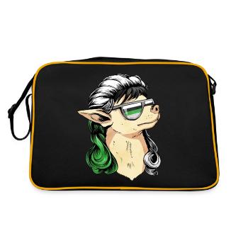 Demiromantic Pride Flag Mullet Chihuahua Hun - Retro Bag - black/gold - Back