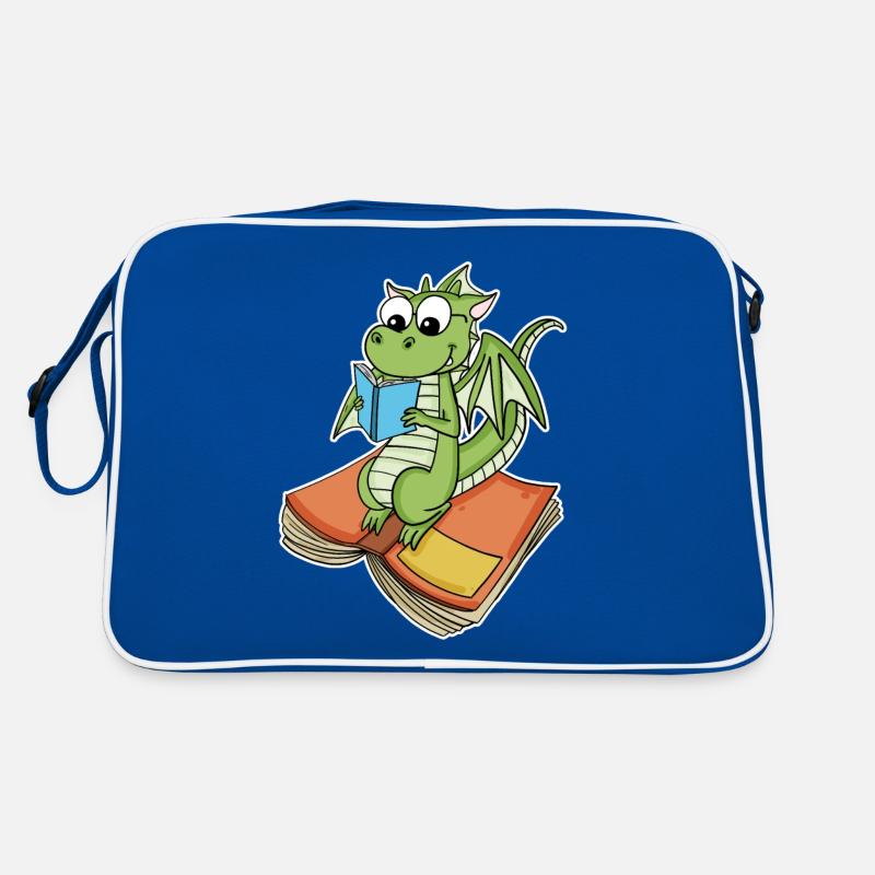 Bücher Drache Drachen Retro Tasche