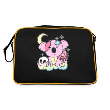 Kawaii Gothic Koala Pastel Gothic Goth - Retro Bag - black/gold - Back