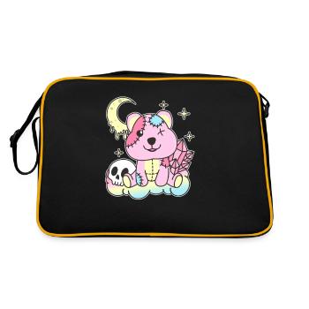 Kawaii Gothique Quokka Pastel Goth - Sac Retro - noir/or - Dos