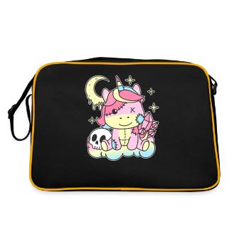 Kawaii Gothic Unicorn Pastel Gothic Goth - Retro Bag - black/gold - Back