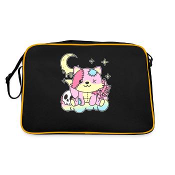 Kawaii Gothic Fox Pastel Gothic Goth - Retro Bag - black/gold - Back