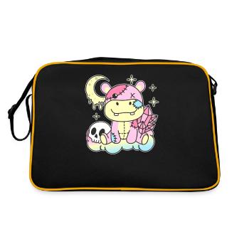 Kawaii Gothic Hippo Pastel Gothic Goth - Retro Bag - black/gold - Back