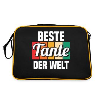 Marraine Meilleure tante - Sac Retro - noir/or - Dos