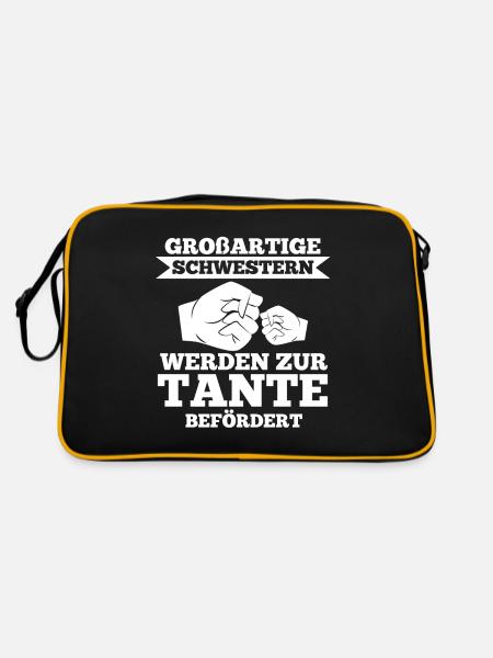 Marraine Sœur Tante - Sac Retro - noir/or - Dos