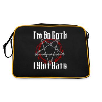 Satan Beelzebub Devil Gothic Pentagram Mystical - Retro Bag - black/gold - Back