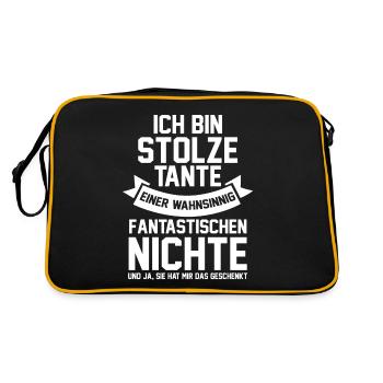 Marraine Nièce Tante - Sac Retro - noir/or - Dos