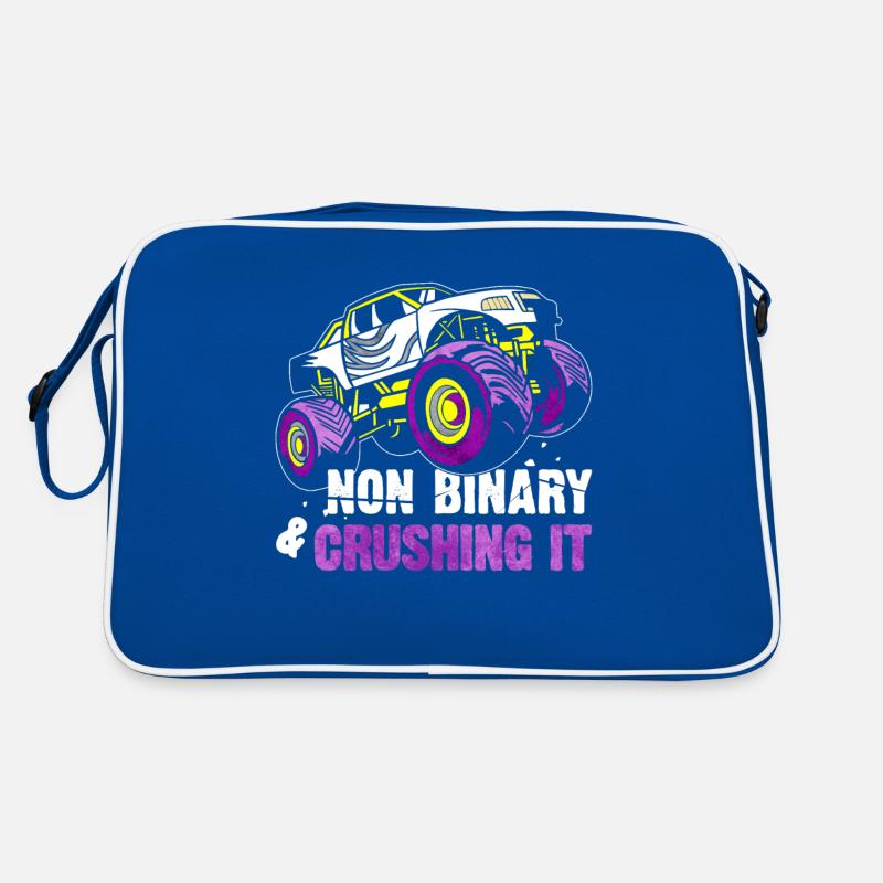 Non-Binary Pride Flag Monster Truck Retro Bag
