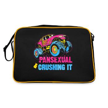 Pansexueller Stolz Monster Truck - Retro Tasche - Schwarz/Gold - Hinten