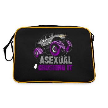 Asexueller Stolz Monster Truck - Retro Tasche - Schwarz/Gold - Hinten