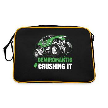 Demiromantischer Stolz Monster Truck - Retro Tasche - Schwarz/Gold - Hinten