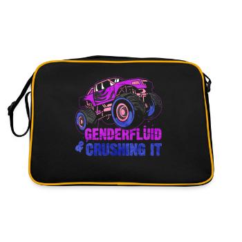 Gender Fluid Pride Monster Truck - Retro Bag - black/gold - Back