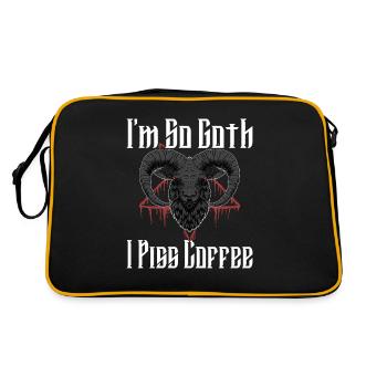 Satan Beelzebub Devil Gothic Pentagram Mystical - Retro Bag - black/gold - Back