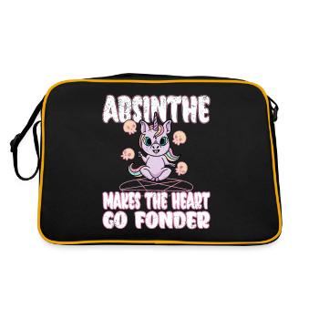 Satan Beelzebub Teufel Gothic Pentagram Mystisch - Retro Tasche - Schwarz/Gold - Hinten