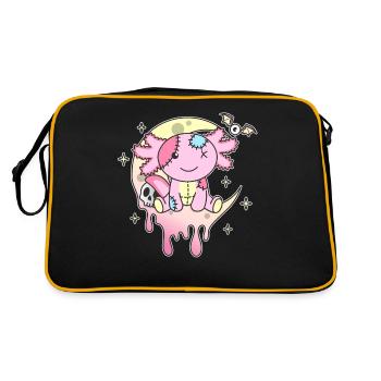 Kawaii Gothic Axolotl Pastel Gothic Goth - Retro Bag - black/gold - Back